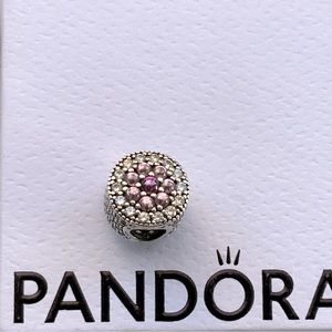 Pandora Pink Pave’ Dazzling Floral Charm